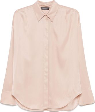 Lorena Antoniazzi Pink Luna Silky Flared Cuffs Long-Sleeve Shirt