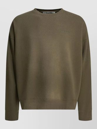 Golden Goose crew neck sweatshirt logo front ribbed trims