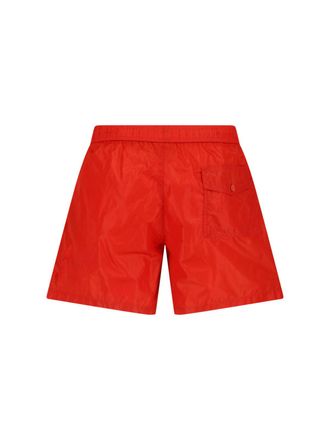 Moncler Mens Sea Clothing Red Polyamide