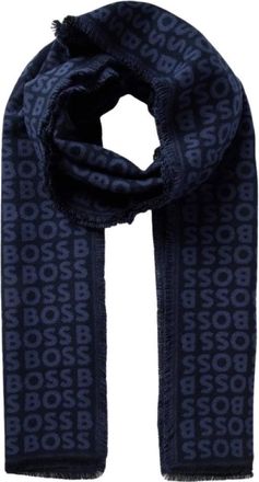 HUGO BOSS Tadic Sjaal - unisex - Wintersjaals - Blauw - ONE Size - Accessoires