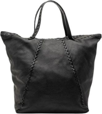 Bottega Veneta Pre-owned Tote Bag - Dames - Vintage Schoudertas - Zwart - ONE Size - Leer - Vintage