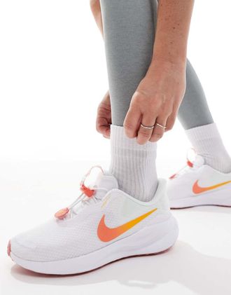 Nike Revolution 7 - Sneakers bianche e rosa-Bianco