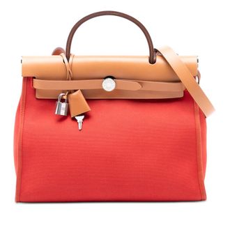 Herm&egrave;s Pre-owned Hermes Toile Herbag Zip 31 Ladies A