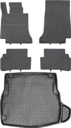 OEM Juego De Alfombrillas De Goma Para Coche Y Alfombrilla Para Maletero Para Mercedes Clase C W205 Sed&aacute;n (a Partir De 2014)