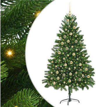 vidaXL Árbol de Navidad con 300 LED con soporte Verde 180 cm PE vidaXL