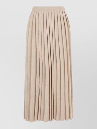 Fabiana Filippi silk cashmere long pleated skirt