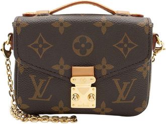 Louis Vuitton Brown Monogram Canvas Micro Metis (Authentic Pre-Loved)