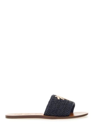 Maneb&igrave; Navy Blue Braided Flats