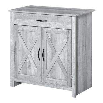 HOMCOM Aparador de cocina 80x39.7x80 cm gris