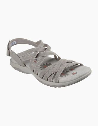 Skechers Womens Skechers Reggae Slim - Summer Getaway Polyester Womens Taupe Sandals - Grey - Size: 8