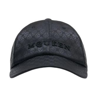 Alexander McQueen Skull Repeat Baseball Cap - Heren - Petten - Zwart - S - Katoen - Accessoires