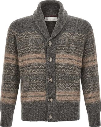 Brunello Cucinelli Nordic Jacquard Vest - Heren - Vesten - Veelkleurig - M - Wol - Truien & Vesten
