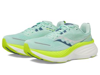 Saucony Womens Hurricane 24 Sneaker, Jade/Citron, 3.5 UK
