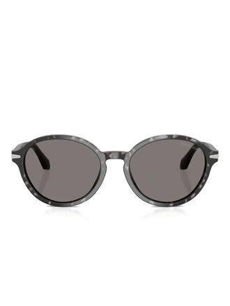 Giorgio Armani Occhiali da sole tondi con effetto tartarugato - Grigio