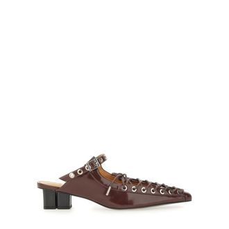 Ganni Sandalen met veters - Dames - Muiltjes - Rood - 38 EU - Katoen - Schoenen