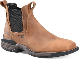 Double-H Boots MenS Phantom Rider Wide Square Toe Romeo Boots In Brown