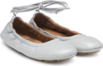 BOSS Nappa-leather ballerina pumps with Double B monogram