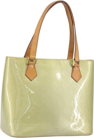 Louis Vuitton Houston Handbag Monogram Vernis Gray Patent_Leather Handbag (Pre-Owned)