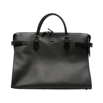 Valentino Garavani Heren, Tassen, Zwart, Maat: ONE Size Leer
