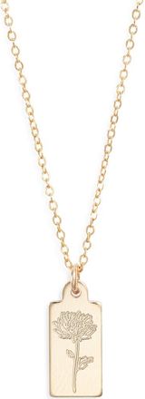 Set & Stones Tawney Birth Flower Pendant Necklace in Gold/november at Nordstrom