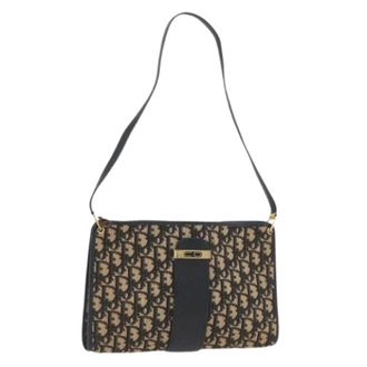 Dior Pre-owned Shoulder Bags, female, Multicolor, Size: ONE SIZE Pre-owned Vintage Trotter Canvas Shoulder Bag