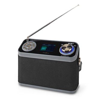 Nedis Radio Dab+ Dise&ntilde;o De Escritorio Dab+/fm 2.4 Pantalla A Color Funciona Con Bater&iacute;a / Adaptador De Corriente Digital 24 W Bluetooth Conector Para Auricu