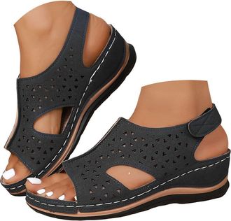 Generic Womens Orthotic Arch Support Flip Flop Sandals Platform Wedge Sandals for Women Summer Dressy 2026 Wedge Heels Slides Open Toe Boho Slippers Comfortab