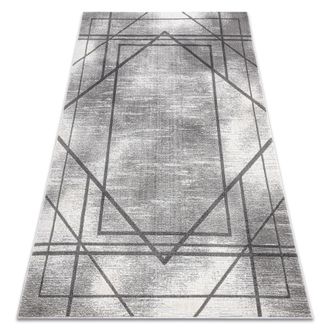 RugsX Rugsx - Alfombra Noble Moderna 1520 45 Vintage, Geom&eacute;trico, L&iacute;neas - Structural Dos Niveles De Vell&oacute;n Gris Grey 120x170 Cm