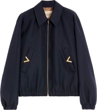 Valentino Garavani Vgold Wool Blend Blouson Jacket