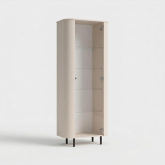 Calicosy Vitrina Moderna De 1 Puerta Con Estantes Para Sal&oacute;n Lido