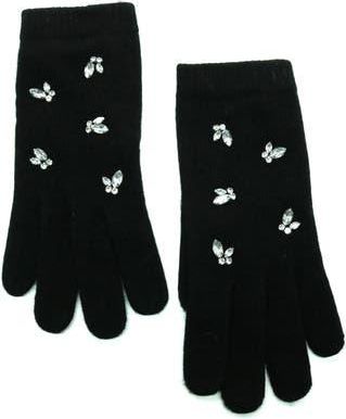 Portolano Cashmere gloves with stones in Black at Nordstrom