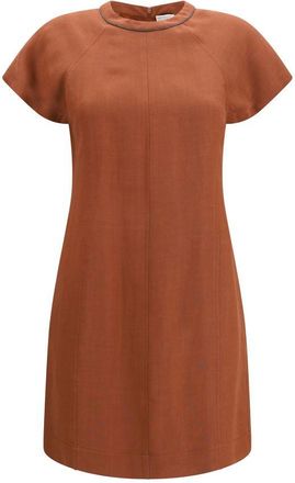 Brunello Cucinelli Brown Viscose Casual Womens Dress