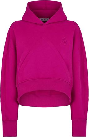 The Attico geometric-yoke hoodie - Purple