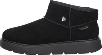 Skechers Slip-Ins Keep Street Cozy Mini Enkellaarsjes - Dames - Winterlaarzen - Zwart - 37 EU - Schoenen