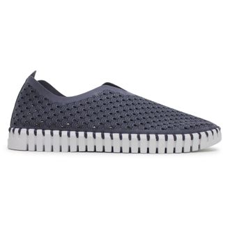 Ilse Jacobsen Tulip 139 Textile Womens Slip On Shoes - Grey Blue - Size:UK 3