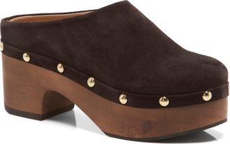 Free People Calli Platform Clog in Weathered Mink Suede at Nordstrom, Size 9.5