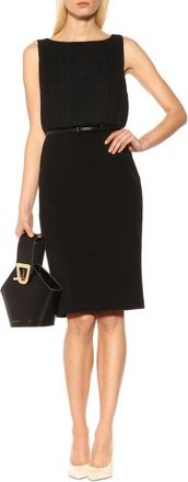 Max Mara Mouwteloze Princesse Jurk - Dames - Casual kleedjes - Zwart - M - Leer - Kleedjes