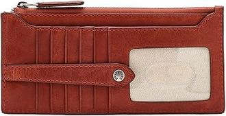 Frye Melissa Snap Card Womens Wallet Coin Purse Persimmon, Leather