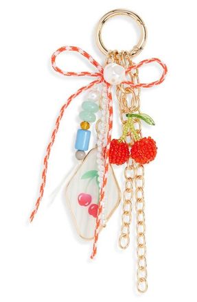 Chelsea28 Cherry Cluster Bag Charm in Red Multi- Gold at Nordstrom