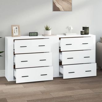 Berkfield Home Sideboards 2 pcs White Engineered Wood