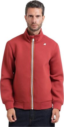 K-Way Hoodies & sweatvesten, Heren, Rood, 2Xl, Polyester, Finn Spacer Sweatshirt
