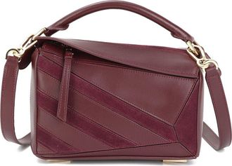 Tiffany & Fred Geometric Leather Satchel