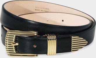 D&eacute;hanche Rosen Ridged Leather Belt