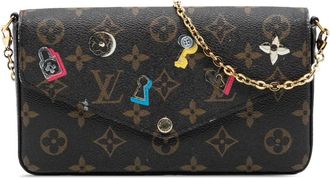 Louis Vuitton Pre-owned Cross Body Bags, female, Brown, Size: ONE SIZE Pre-owned Printed Leather Wallet
