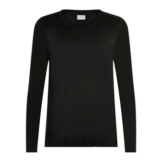 In Front IN Front - Eenvoudige Longsleeve Top Zwart - Dames - Tops - Zwart - Maat: M Modal
