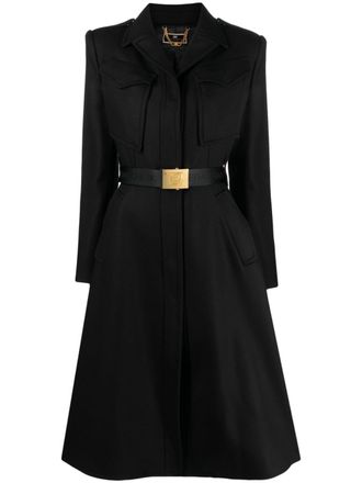Elisabetta Franchi Cappotto con cintura - Nero