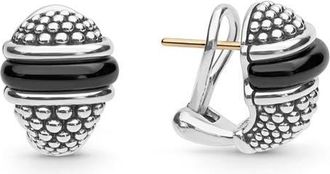 Lagos Black Caviar Earrings in Silver at Nordstrom
