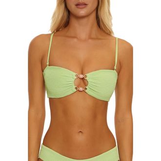 Isabella Rose Taylor Isola Bella Convertible Bandeau Bikini Top in Basil at Nordstrom, Size Medium