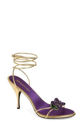 Jeffrey Campbell Kleo Ankle Strap Sandal in Grape Combo at Nordstrom, Size 8.5