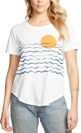Chaser Modern Sunset Gauze Jersey Tee In White